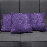 Hawaiian Turtle and Shark Pillow Cover Kakau Tribal with Polynesian Pattern Purple Color LT03 - Polynesian Pride
