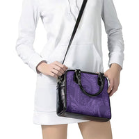 Hawaiian Turtle and Shark Shoulder Handbag Kakau Tribal with Polynesian Pattern Purple Color LT03 - Polynesian Pride