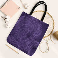 Hawaiian Turtle and Shark Tote Bag Kakau Tribal with Polynesian Pattern Purple Color LT03 Black Strap One Size Purple - Polynesian Pride