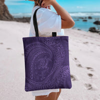 Hawaiian Turtle and Shark Tote Bag Kakau Tribal with Polynesian Pattern Purple Color LT03 - Polynesian Pride