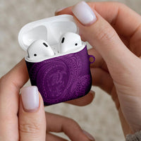 Hawaiian Turtle and Shark AirPods Case Kakau Tribal with Polynesian Pattern Pink Color LT03 - Polynesian Pride