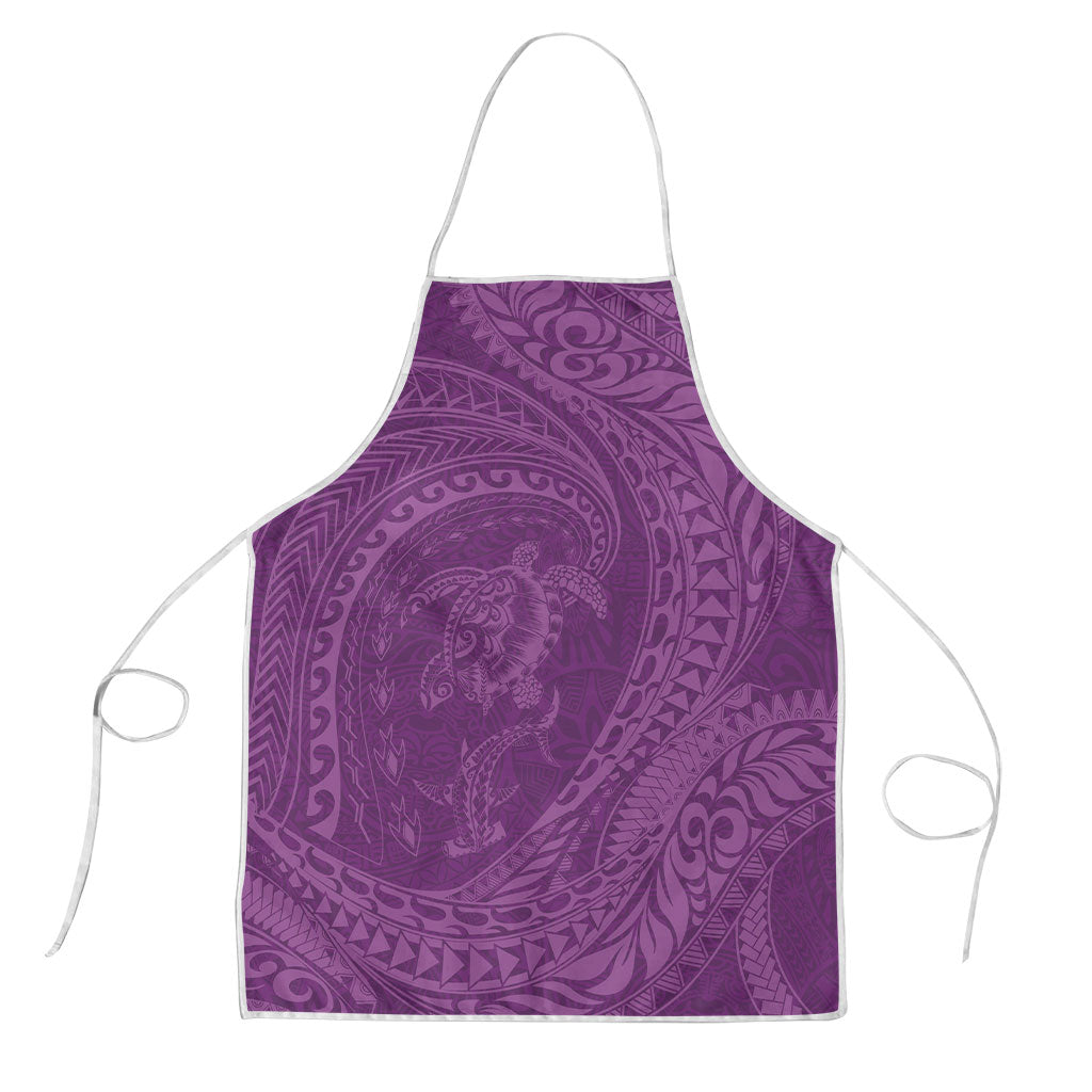 Hawaiian Turtle and Shark Apron Kakau Tribal with Polynesian Pattern Pink Color LT03 Pink - Polynesian Pride