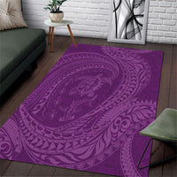 Hawaiian Turtle and Shark Area Rug Kakau Tribal with Polynesian Pattern Pink Color LT03 Pink - Polynesian Pride
