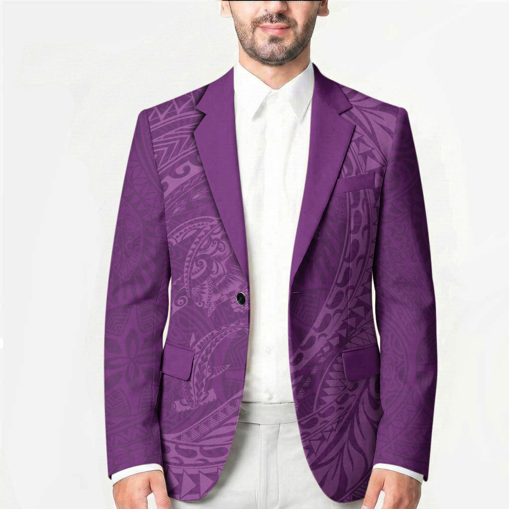 Hawaiian Turtle and Shark Blazer Kakau Tribal with Polynesian Pattern Pink Color LT03 - Polynesian Pride