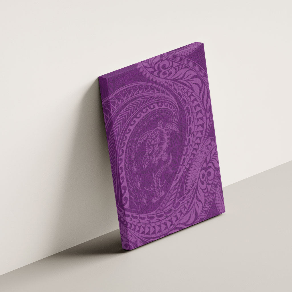 Hawaiian Turtle and Shark Canvas Wall Art Kakau Tribal with Polynesian Pattern Pink Color LT03 - Polynesian Pride