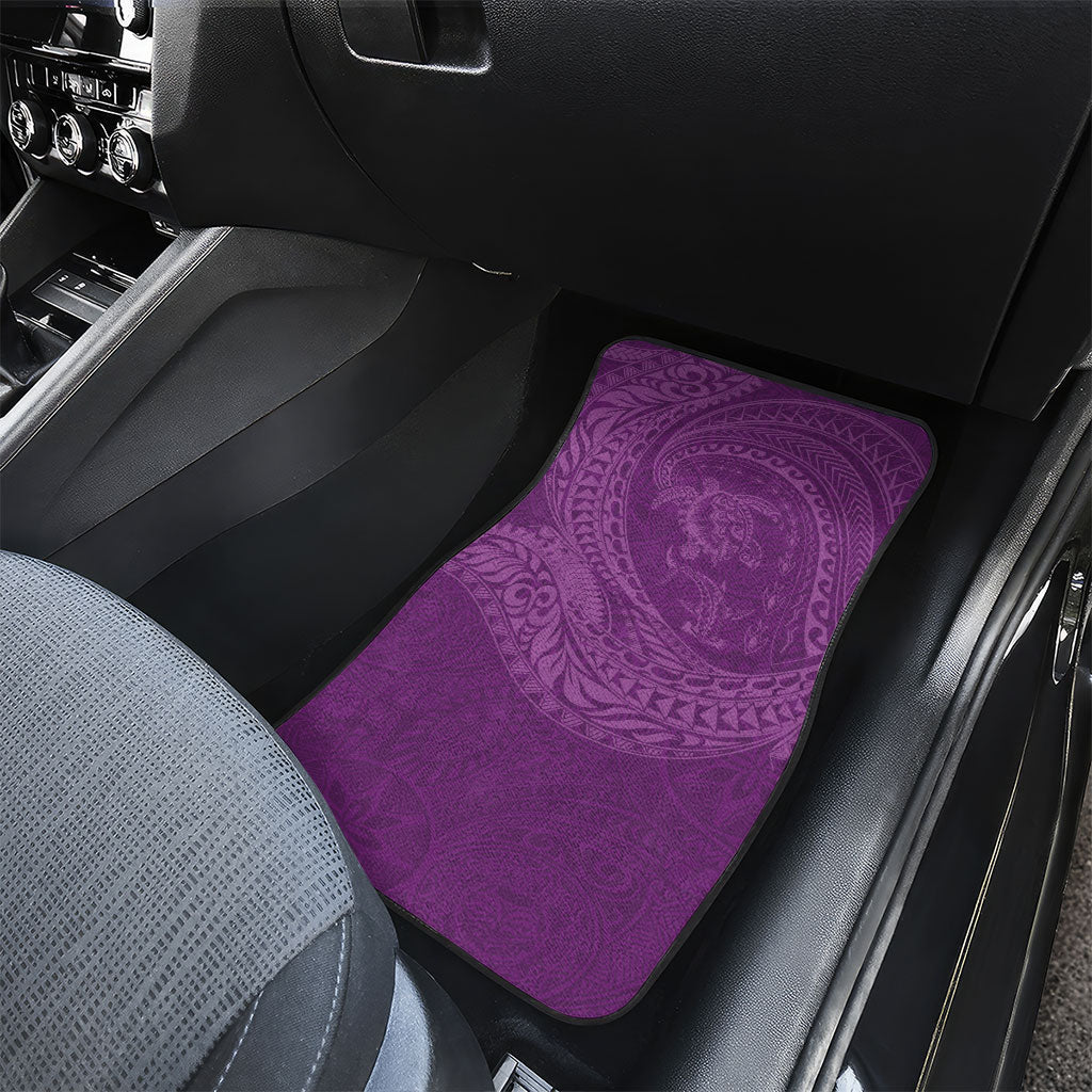 Hawaiian Turtle and Shark Car Mats Kakau Tribal with Polynesian Pattern Pink Color LT03 - Polynesian Pride