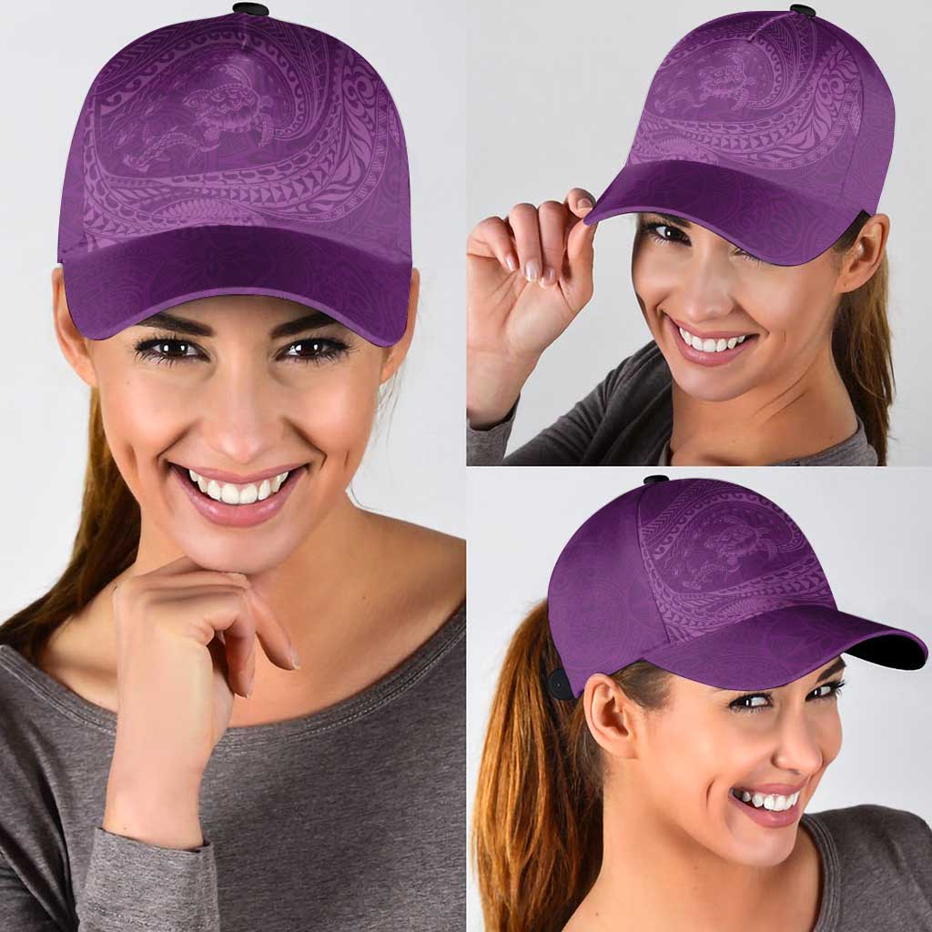 Hawaiian Turtle and Shark Classic Cap Kakau Tribal with Polynesian Pattern Pink Color LT03 - Polynesian Pride