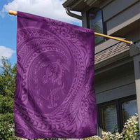 Hawaiian Turtle and Shark Garden Flag Kakau Tribal with Polynesian Pattern Pink Color LT03 - Polynesian Pride