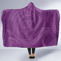 Hawaiian Turtle and Shark Hooded Blanket Kakau Tribal with Polynesian Pattern Pink Color LT03 One Size Pink - Polynesian Pride
