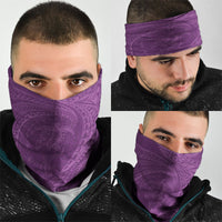 Hawaiian Turtle and Shark Neck Gaiter Kakau Tribal with Polynesian Pattern Pink Color LT03 - Polynesian Pride