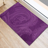 Hawaiian Turtle and Shark Rubber Doormat Kakau Tribal with Polynesian Pattern Pink Color LT03 - Polynesian Pride