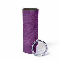 Hawaiian Turtle and Shark Skinny Tumbler Kakau Tribal with Polynesian Pattern Pink Color LT03 - Polynesian Pride
