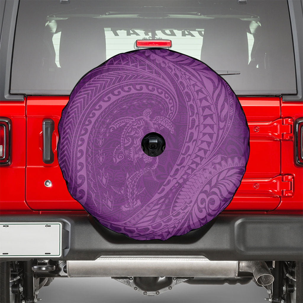 Hawaiian Turtle and Shark Spare Tire Cover Kakau Tribal with Polynesian Pattern Pink Color LT03 - Polynesian Pride