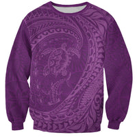 Hawaiian Turtle and Shark Sweatshirt Kakau Tribal with Polynesian Pattern Pink Color LT03 Unisex Pink - Polynesian Pride