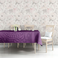 Hawaiian Turtle and Shark Tablecloth Kakau Tribal with Polynesian Pattern Pink Color LT03 - Polynesian Pride