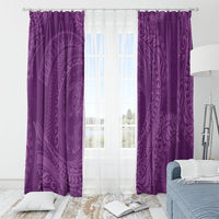 Hawaiian Turtle and Shark Window Curtain Kakau Tribal with Polynesian Pattern Pink Color LT03 - Polynesian Pride