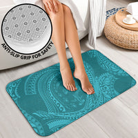 Hawaiian Turtle and Shark Bathroom Set Kakau Tribal with Polynesian Pattern Turquoise Color LT03 - Polynesian Pride