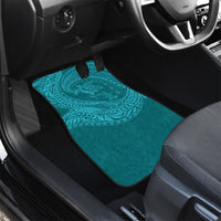 Hawaiian Turtle and Shark Car Mats Kakau Tribal with Polynesian Pattern Turquoise Color LT03 - Polynesian Pride