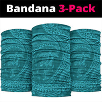 Hawaiian Turtle and Shark Neck Gaiter Kakau Tribal with Polynesian Pattern Turquoise Color LT03 package One Size: 25*50cm Turquoise - Polynesian Pride