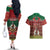 Personalised Vanuatu Christmas Couples Matching Off The Shoulder Long Sleeve Dress and Hawaiian Shirt Pig Tusk Beautiful Merry Xmas Snowflake LT03 - Polynesian Pride