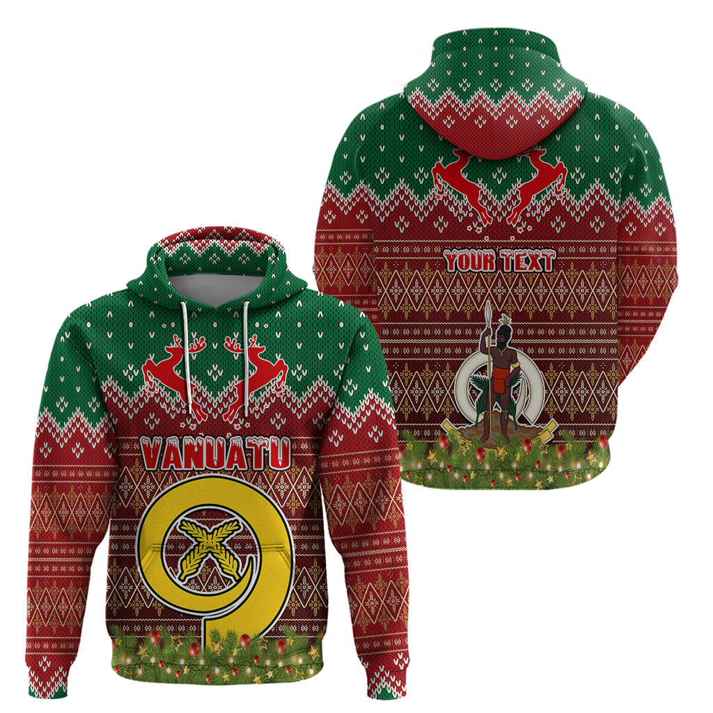 Personalised Vanuatu Christmas Hoodie Pig Tusk Beautiful Merry Xmas Snowflake LT03 - Polynesian Pride