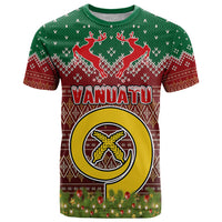 Personalised Vanuatu Christmas T Shirt Pig Tusk Beautiful Merry Xmas Snowflake LT03 Red - Polynesian Pride