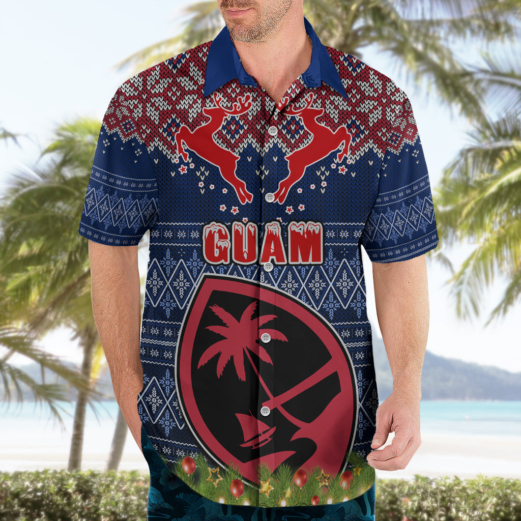 Guam Christmas Hawaiian Shirt Chamorro Guam Tattoos Beautiful Merry Xmas Snowflake LT03 - Polynesian Pride