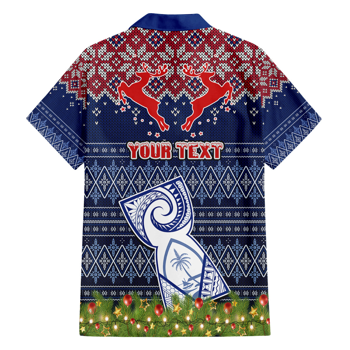 Personalised Guam Christmas Family Matching Mermaid Dress and Hawaiian Shirt Chamorro Guam Tattoos Beautiful Merry Xmas Snowflake LT03 - Polynesian Pride