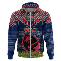 Personalised Guam Christmas Hoodie Chamorro Guam Tattoos Beautiful Merry Xmas Snowflake LT03 - Polynesian Pride