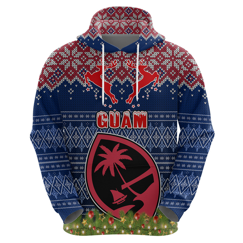Personalised Guam Christmas Hoodie Chamorro Guam Tattoos Beautiful Merry Xmas Snowflake LT03 - Polynesian Pride