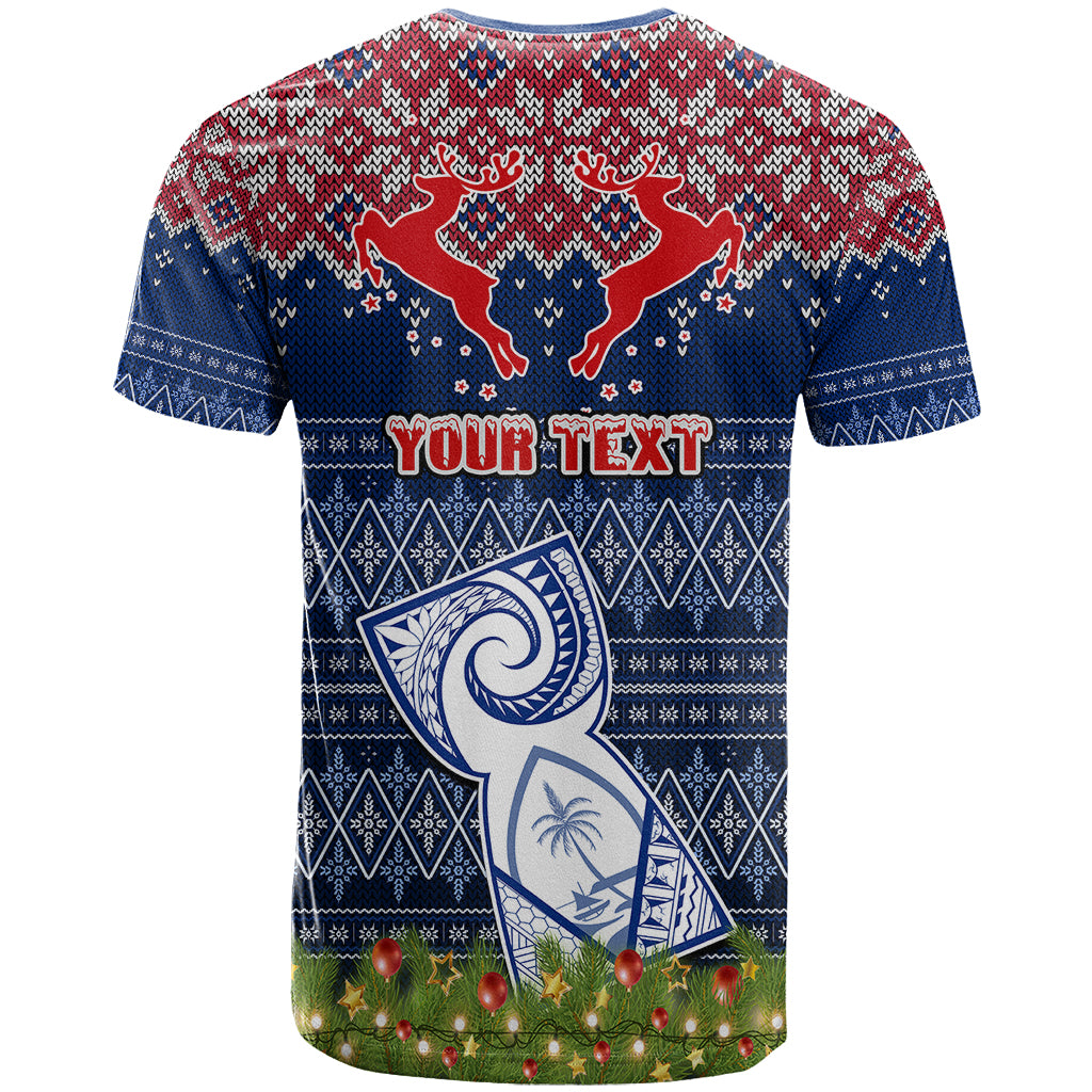 Personalised Guam Christmas T Shirt Chamorro Guam Tattoos Beautiful Merry Xmas Snowflake LT03 - Polynesian Pride