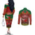 Tonga Christmas Couples Matching Off The Shoulder Long Sleeve Dress and Long Sleeve Button Shirts Coat of Arms and Map Beautiful Merry Xmas Snowflake LT03 - Polynesian Pride