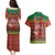 Tonga Christmas Couples Matching Puletasi Dress and Hawaiian Shirt Coat of Arms and Map Beautiful Merry Xmas Snowflake LT03 - Polynesian Pride