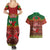 Tonga Christmas Couples Matching Summer Maxi Dress and Hawaiian Shirt Coat of Arms and Map Beautiful Merry Xmas Snowflake LT03 - Polynesian Pride