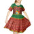 Tonga Christmas Kid Short Sleeve Dress Coat of Arms and Map Beautiful Merry Xmas Snowflake LT03 - Polynesian Pride