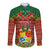 Tonga Christmas Long Sleeve Button Shirt Coat of Arms and Map Beautiful Merry Xmas Snowflake LT03 Unisex Red - Polynesian Pride