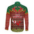 Tonga Christmas Long Sleeve Button Shirt Coat of Arms and Map Beautiful Merry Xmas Snowflake LT03 - Polynesian Pride