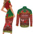 Personalised Tonga Christmas Couples Matching Short Sleeve Bodycon Dress and Long Sleeve Button Shirts Coat of Arms and Map Beautiful Merry Xmas Snowflake LT03 - Polynesian Pride