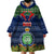 Niue Christmas Wearable Blanket Hoodie Coat of Arms and Map Beautiful Merry Xmas Snowflake LT03 - Polynesian Pride