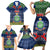 Personalised Niue Christmas Family Matching Short Sleeve Bodycon Dress and Hawaiian Shirt Coat of Arms and Map Beautiful Merry Xmas Snowflake LT03 - Polynesian Pride