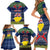 Personalised Niue Christmas Family Matching Short Sleeve Bodycon Dress and Hawaiian Shirt Coat of Arms and Map Beautiful Merry Xmas Snowflake LT03 - Polynesian Pride