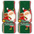 Kiribati Christmas Car Mats Santa With Gift Bag Behind Ribbons Seamless Green Maori LT03 Green - Polynesian Pride