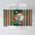 Kiribati Christmas Tablecloth Santa With Gift Bag Behind Ribbons Seamless Green Maori LT03 Green - Polynesian Pride