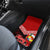 Tonga Christmas Car Mats Tongan Coat of Arms Santa With Ngatu Pattern Christmas Red Style LT03 - Polynesian Pride