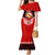 Tonga Christmas Mermaid Dress Tongan Coat of Arms Santa With Ngatu Pattern Christmas Red Style LT03 Women Red - Polynesian Pride