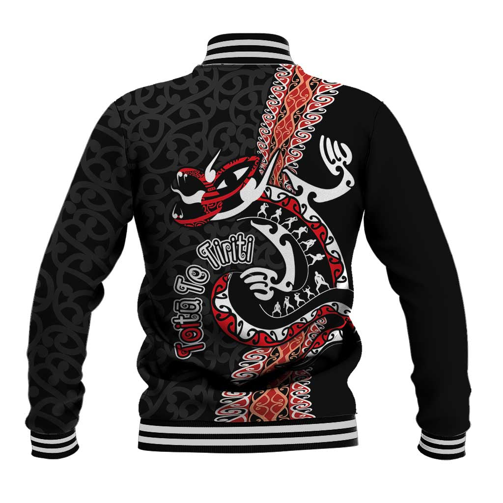Aotearoa Toitu Te Tiriti Baseball Jacket Maori Taniwha Haka - Honour the Treaty LT03 - Polynesian Pride