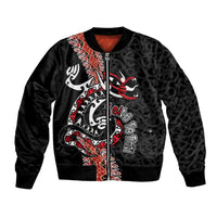 Aotearoa Toitu Te Tiriti Bomber Jacket Maori Taniwha Haka - Honour the Treaty LT03