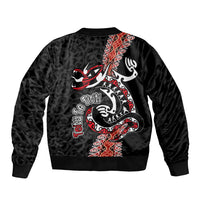 Aotearoa Toitu Te Tiriti Bomber Jacket Maori Taniwha Haka - Honour the Treaty LT03
