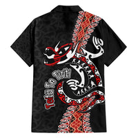 Aotearoa Toitu Te Tiriti Family Matching Tank Maxi Dress and Hawaiian Shirt Maori Taniwha Haka - Honour the Treaty LT03 - Polynesian Pride