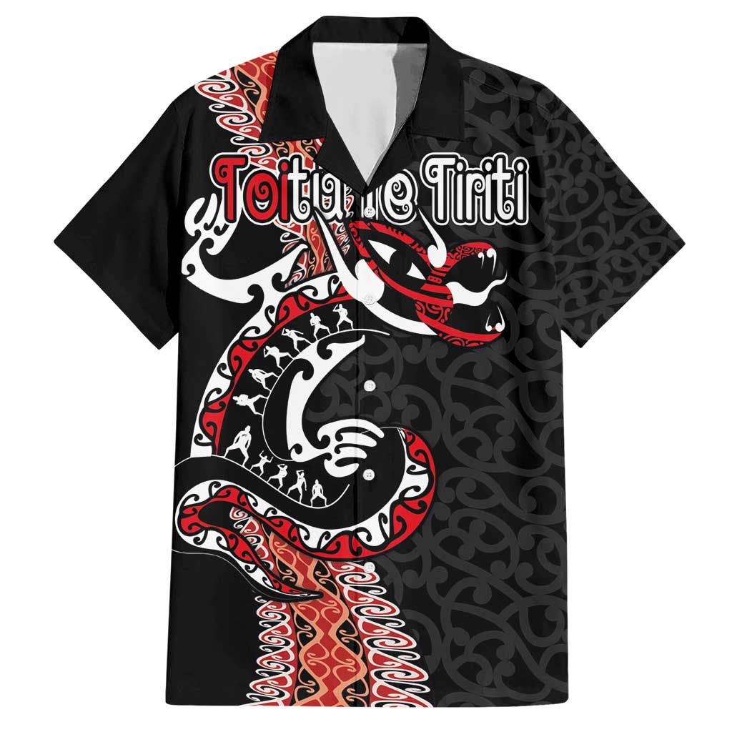 Aotearoa Toitu Te Tiriti Hawaiian Shirt Maori Taniwha Haka - Honour the Treaty